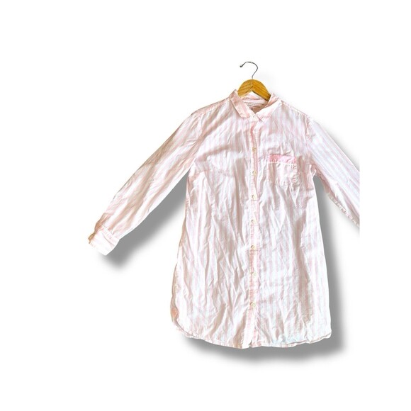 Victoria’s Secret Pink Stripe Pajama Sleep Shirt Small Coquette Loungewear - Picture 10 of 13